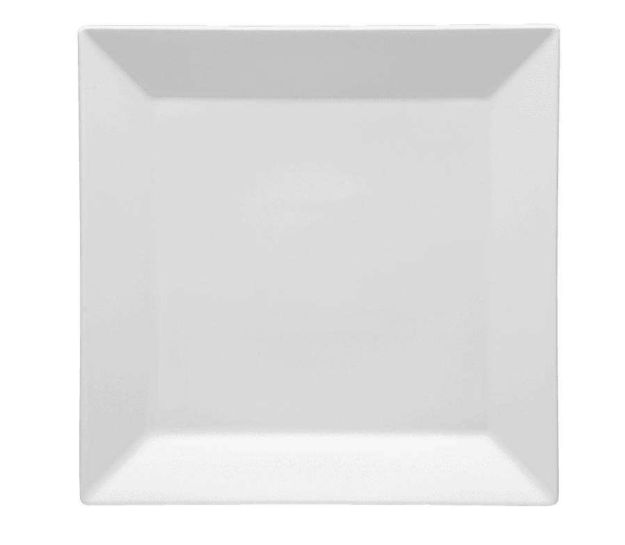 Tallrik kvadratisk vit 27x27cm