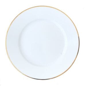 Tallrik rund med guldrand 26,5cm