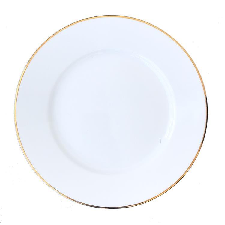 Tallrik rund med guldrand 26,5cm