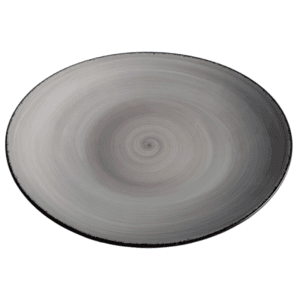 Tallrik oval handmålat beige 30,5cm