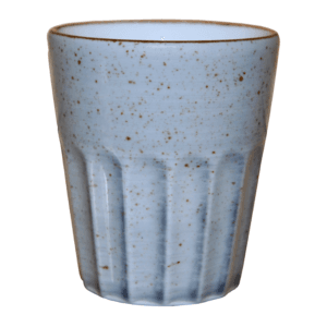 Mugg utan öra räfflad grå 25cl