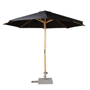 Ixos Umbrella - ø300 -  Wood / Black Fabric