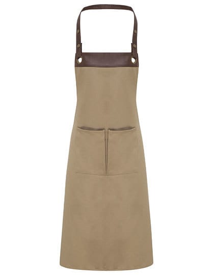 Förkläde med konstläder Khaki/brunt konstläder (3-Pack)