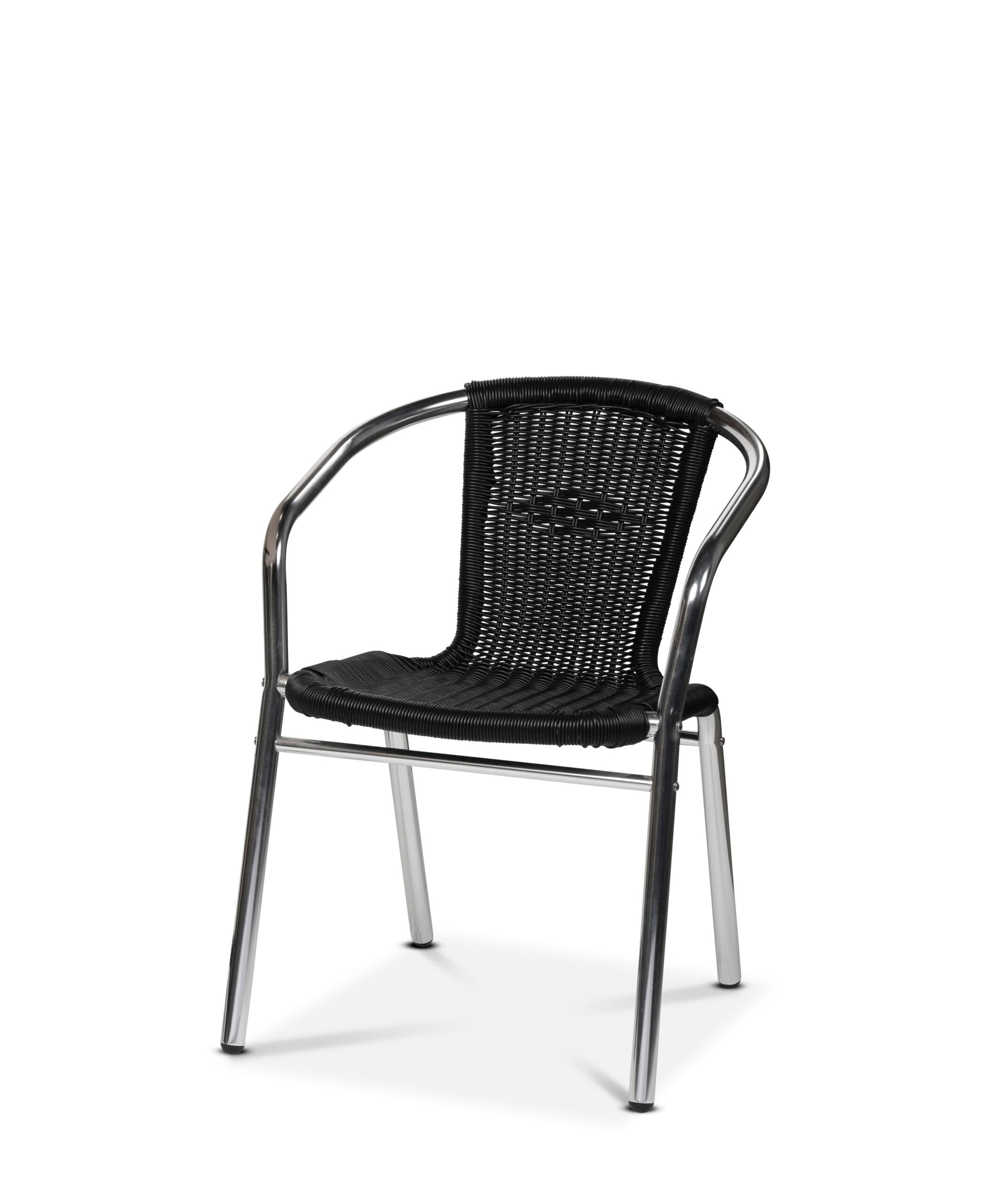 Alu-Bistro karmstol, svart