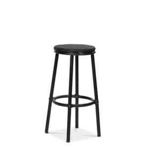 Barpall, svart textilene