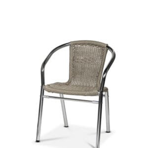 Alu-Bistro karmstol, khaki
