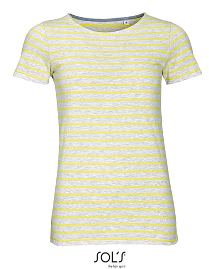 Women`s Round Neck Striped T-Shirt Miles (Dessa säljs minimum 3st)